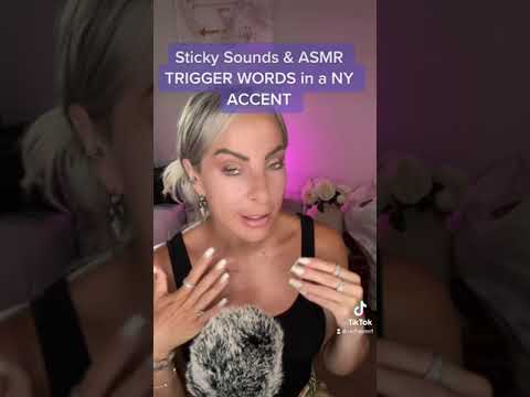 ASMR Trigger Words In A NEW YORK Accent With Sticky Sounds