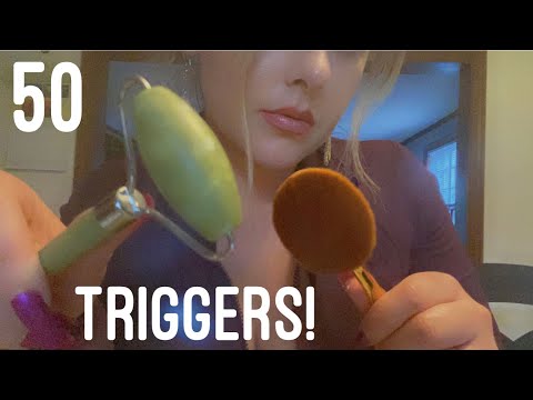 ASMR - 50 triggers! Fast & aggressive tapping & scratching - 1k celebration 🎉❤️