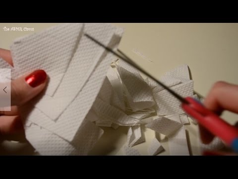 ASMR Cutting a Tissue with Scissors . Tingle Quick Fix ✂️