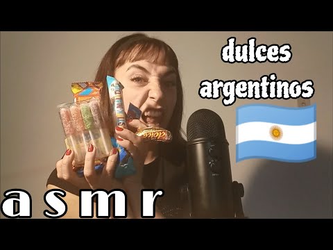 asmr probando dulces argentinos 🍭🍫🍬 mouth sounds