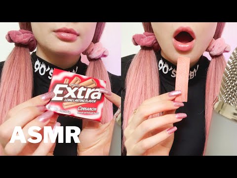ASMR Gum Chewing Extra Gum & Attempting to Blow Bubbles (no talking)