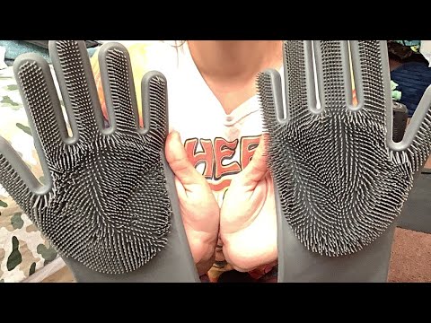 ASMR Bristly gloves against Mic