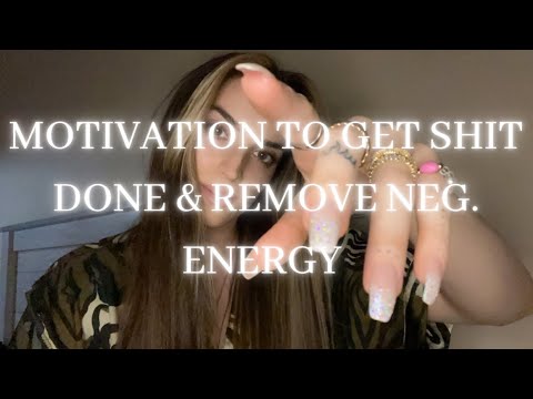 Reiki ASMR | Motivation to get shit done and remove negative energy | hand movements , plucking 🤍