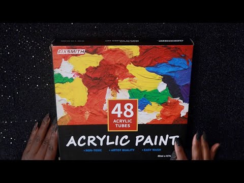 ASMR Unboxing 48 Acrylic Paint Tubes