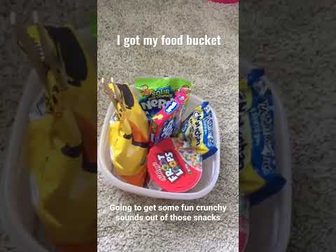 SILLY SNACK SONG - nonASMR behind the Scenes life as an ASMRIST FOOD BUCKET #shorts