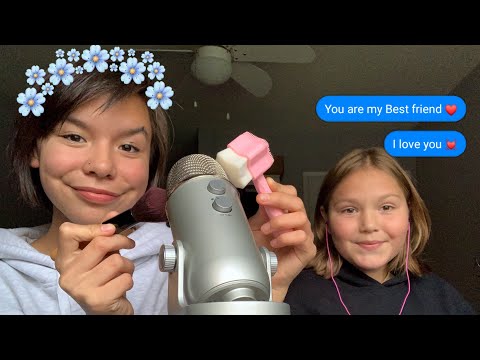 ASMR trying to give my best friend tingles:)💗🤪