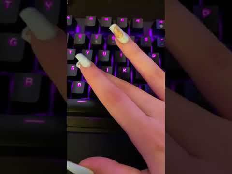 Keyboard Cap Asmr w/ long nails