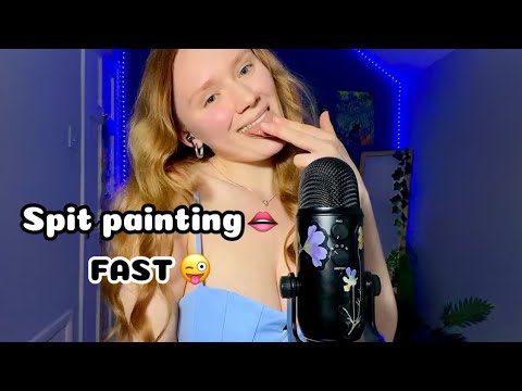 ASMR Spit painting fast 😜