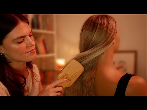 ASMR | Friend Helps You Relax After A Long, Stressful Day🌧️(Hair Brushing, Back Scratching, Whisper)