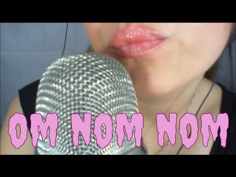 ASMR Om Nom Nom Close Up Ear to Ear (20 minutes)