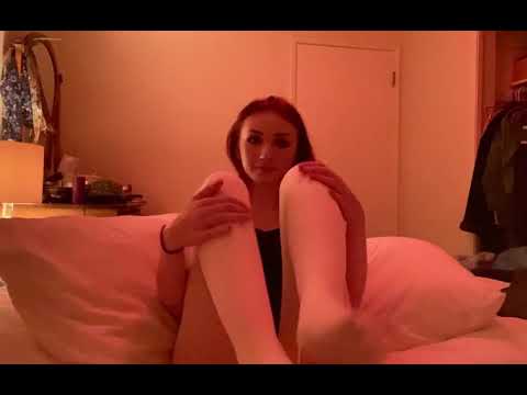 *ASMR foot rubbing in ballet tights and leotard