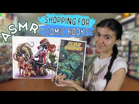 ASMR || shopping for comic books & toys