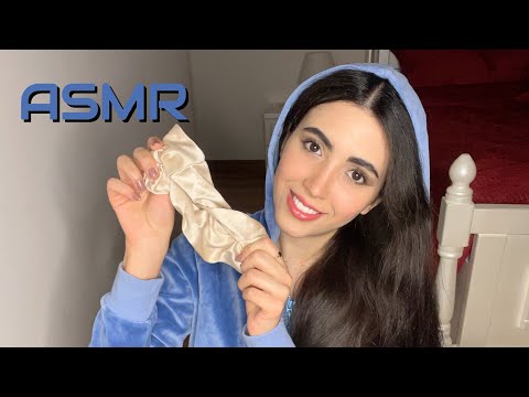 ASMR | Putting My Hair into Ponytails, Bun & Brushing it over My Face 💙