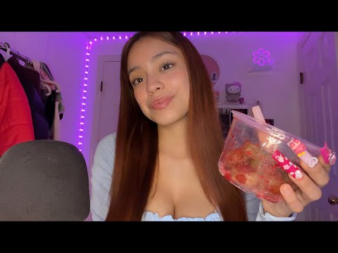 ASMR TRYING CANDY GRAPES *eating sounds & mouth sounds* 💦⚠️ FAIL?