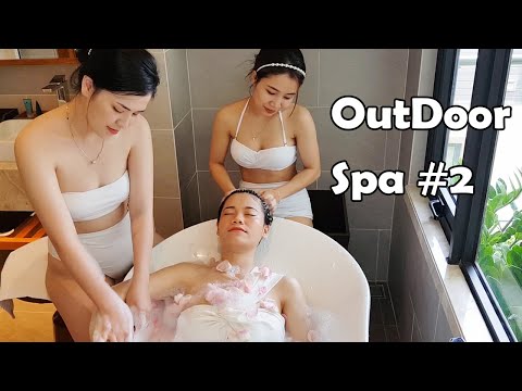 [ASMR ASIAN MASSAGE] Healing bath with 3 beauties.