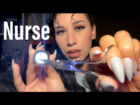 ASMR NURSE 👩🏻‍⚕️ Eye Injury Roleplay  (tools, light, whispering)