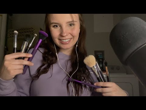 ASMR MIC BRUSHING FOR SLEEP AND STUDY (no talking, different kinds of brushes)