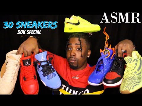 ASMR | Tapping & Scratching on 30 Sneakers In 10 Minutes (30K SPECIAL!!)