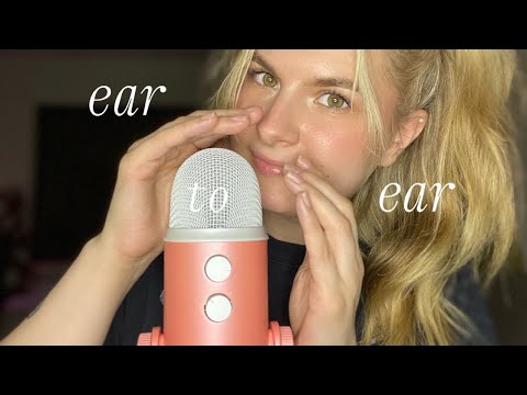 ASMR | Ear to Ear Cupped Whispering w/ Up Close Hand Movements & Tapping