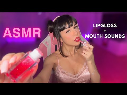 ASMr Lipgloss and mouth sounds