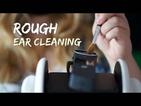ASMR Rough Ear Cleaning with 2 Microphones! [Binaural] [Stereo]