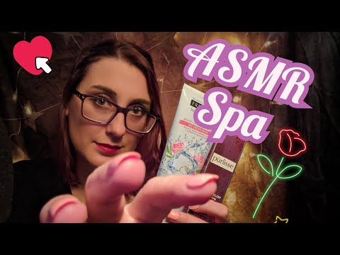 ASMR Extreme Personal Attention Spa Role Play ~ Repeating Words, Face Touching, Handmovements
