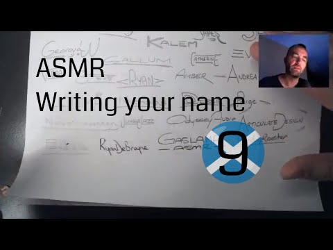 ASMR Writing your name 9