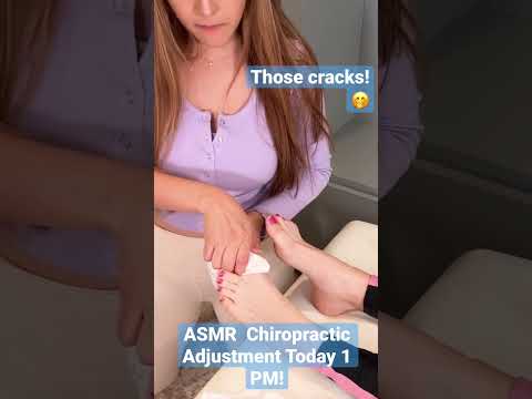 ASMR Chiropractic Adjustment (Full Body, Feet, Legs, Hips, Back) on @KatieASMR! Today 1 PM :)