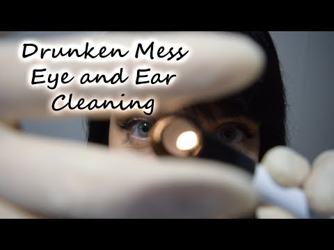 ASMR Drunken Mess Pampering - Eyes - Ears - Light - Gloves - Crinkles