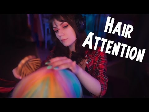 ASMR Hair Attention 💎 Hair Brushing and Cutting + Spray Sounds