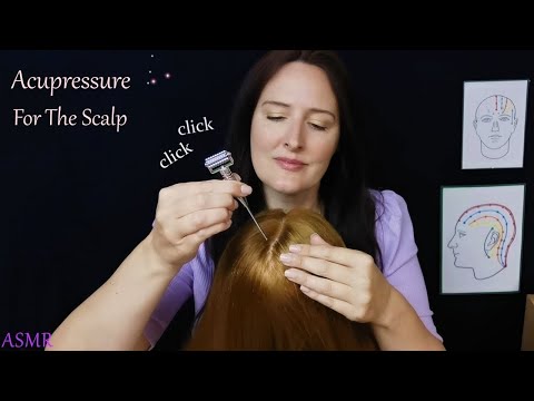 ASMR Tingly Scalp Acupressure Treatment with Clicking Acupressure Pen