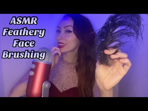 ASMR Feathery Face Brushing + Affirmations