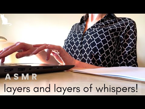 ASMR - Office Sounds and Layered Whispers, Unintelligible