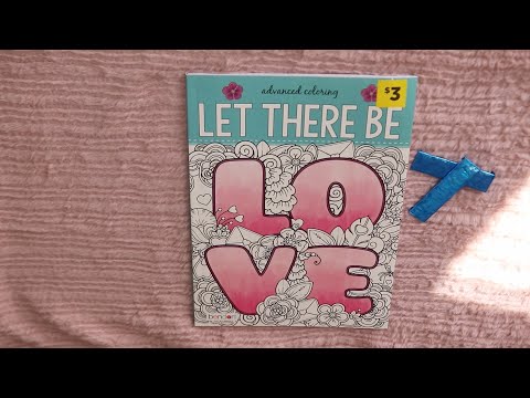 Let There Be Love Coloring Book Page Flipping ASMR Chewing Gum