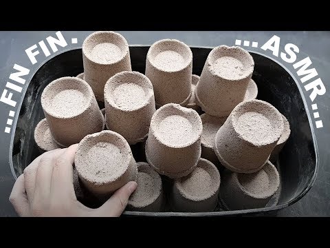 ASMR : Sand+Cement Cups Crumble in Water #210