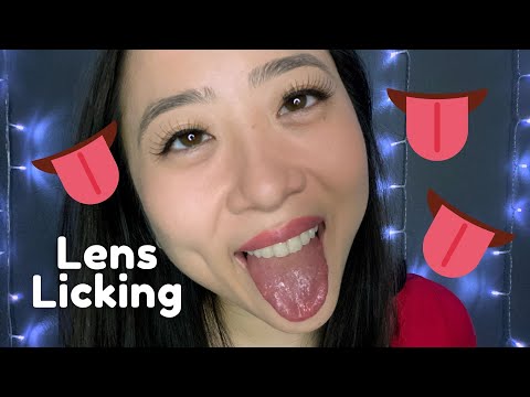 ASMR | Close- Up Lens Licking, Slurping, Mouth Sounds