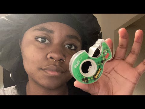 ASMR Putting tape on your face 💫⭐️🌝