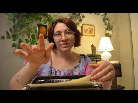 ASMR Vintage Letter Shop ✉️ typing, soft spoken chatting & helping you craft a letter for a friend