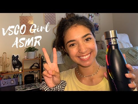 TURNING YOU INTO A VSCO GIRL | Whispered ASMR Roleplay (lipgloss, makeup, putting your hair up)