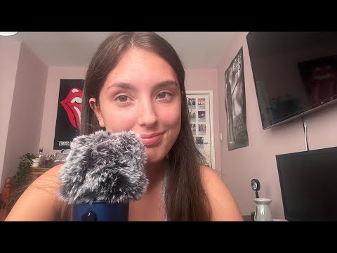ASMR Brain Massage (Mouth sounds, new fluffy mic cover)