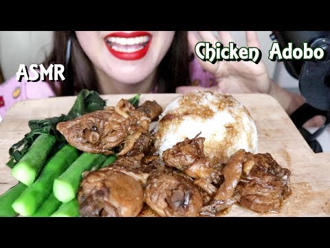 ASMR Filipino Food Chicken Adobo Rice Meal
