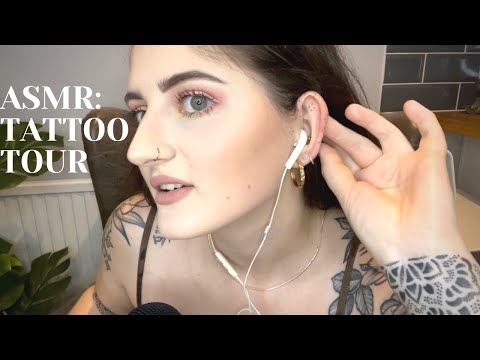 ASMR: Tattoo Tour and Skin Sounds! (Whispered)