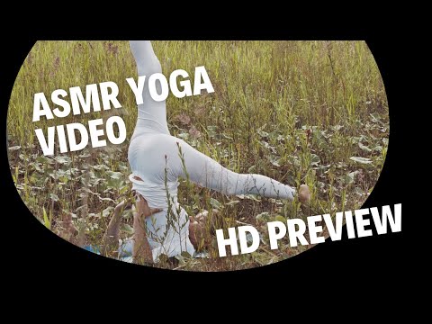 ASMR Yoga workout girl video with nature sounds- birds crocks and wind