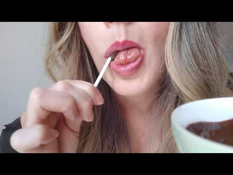 ASMR International - Extreme licking Lollipop with CHocolate Tingle