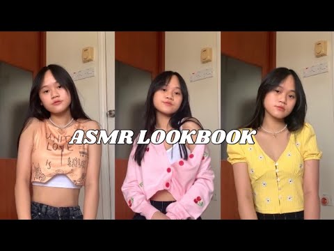 ASMR LOOKBOOK / CLOTHING HAUL ( fabric scratching, outfit ideas, etc! )