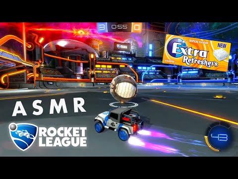 ASMR Playing Rocket League + Gum Chewing (Whispered Gaming)