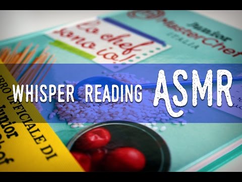 (HQ) ASMR ita - Reading Junior Masterchef Italia Book (Whispering + Tapping)