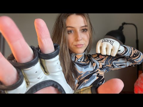 ASMR Hand Movements with Different Glove Sounds 🥊