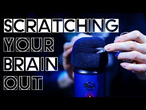 🧠 ASMR - SCRATCHING YOUR BRAIN OUT 🧠 1 hour intense scratching on yeti foam mic cover