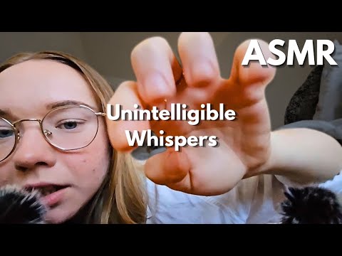 ASMR Unintelligible Whispers + Tapping & Scratching Triggers (Headphones Recommended)